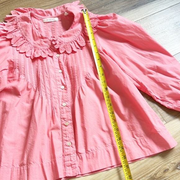 Doen Shirt Womens XS Hickory Blouse
Begonia Pink Ruffles Cottagecore
Feminine - Picture 12 of 15